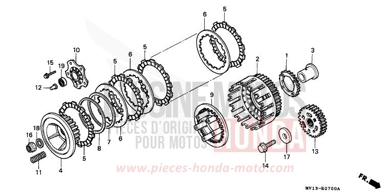 CLUTCH for Africa Twin 750 SPACE BLUE (PB136I) from 1992